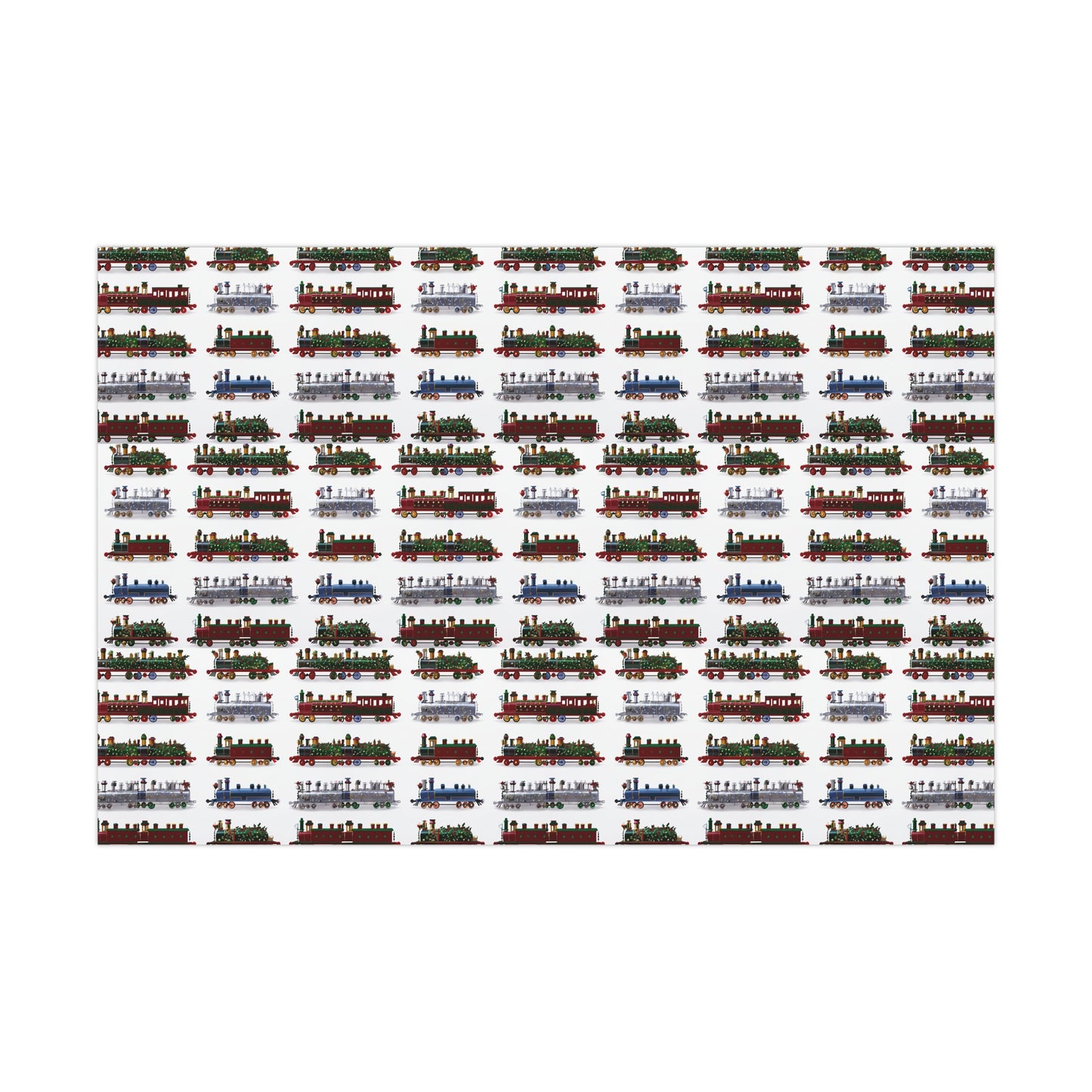 Christmas Trains Gift Wrap Papers